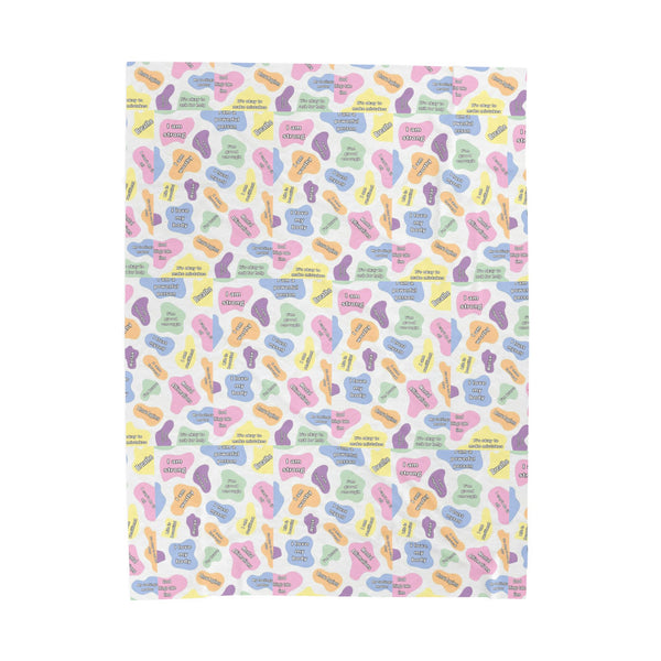 Manta de felpa de pana Afirmación