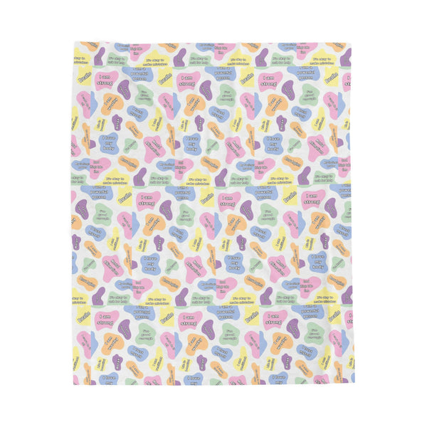 Manta de felpa de pana Afirmación